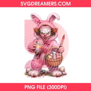 Horror Pennywise Bunny Easter Designed By SVG Dreamers PNG