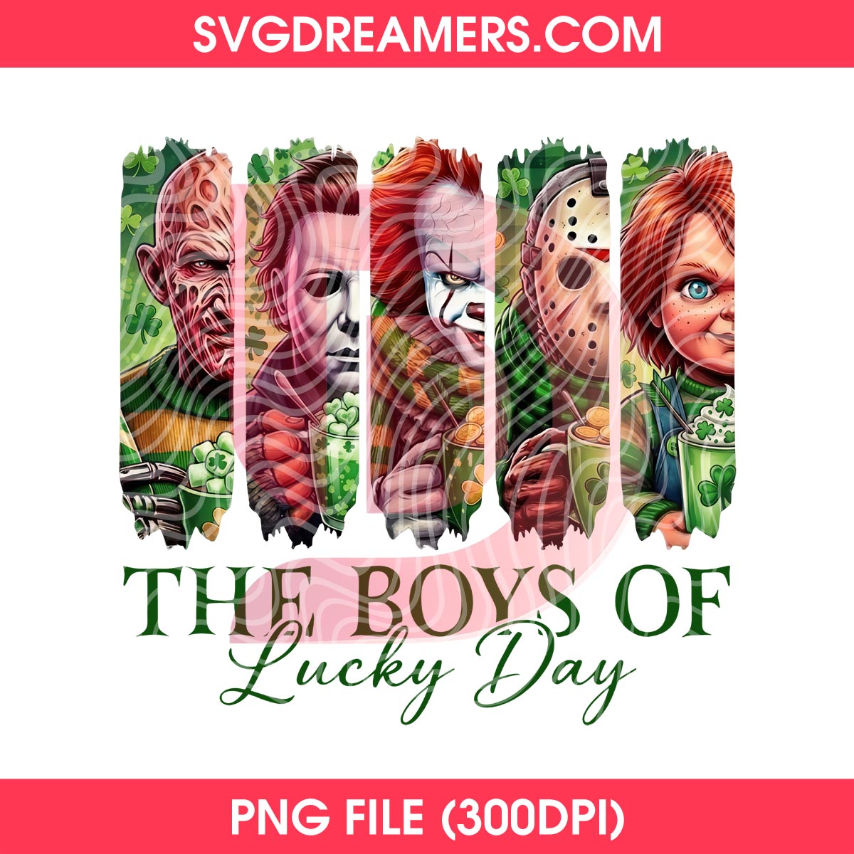 Horror The Boys Of Lucky Day PNG, St Patricks Day Horror Killers PNG 1 Horror The Boys Of Lucky Day PNG, St Patricks Day Horror Killers PNG