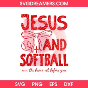 Jesus And Softball Run The Bases Set Before You SVG PNG