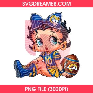 Los Angeles Rams Football Betty Boop PNG