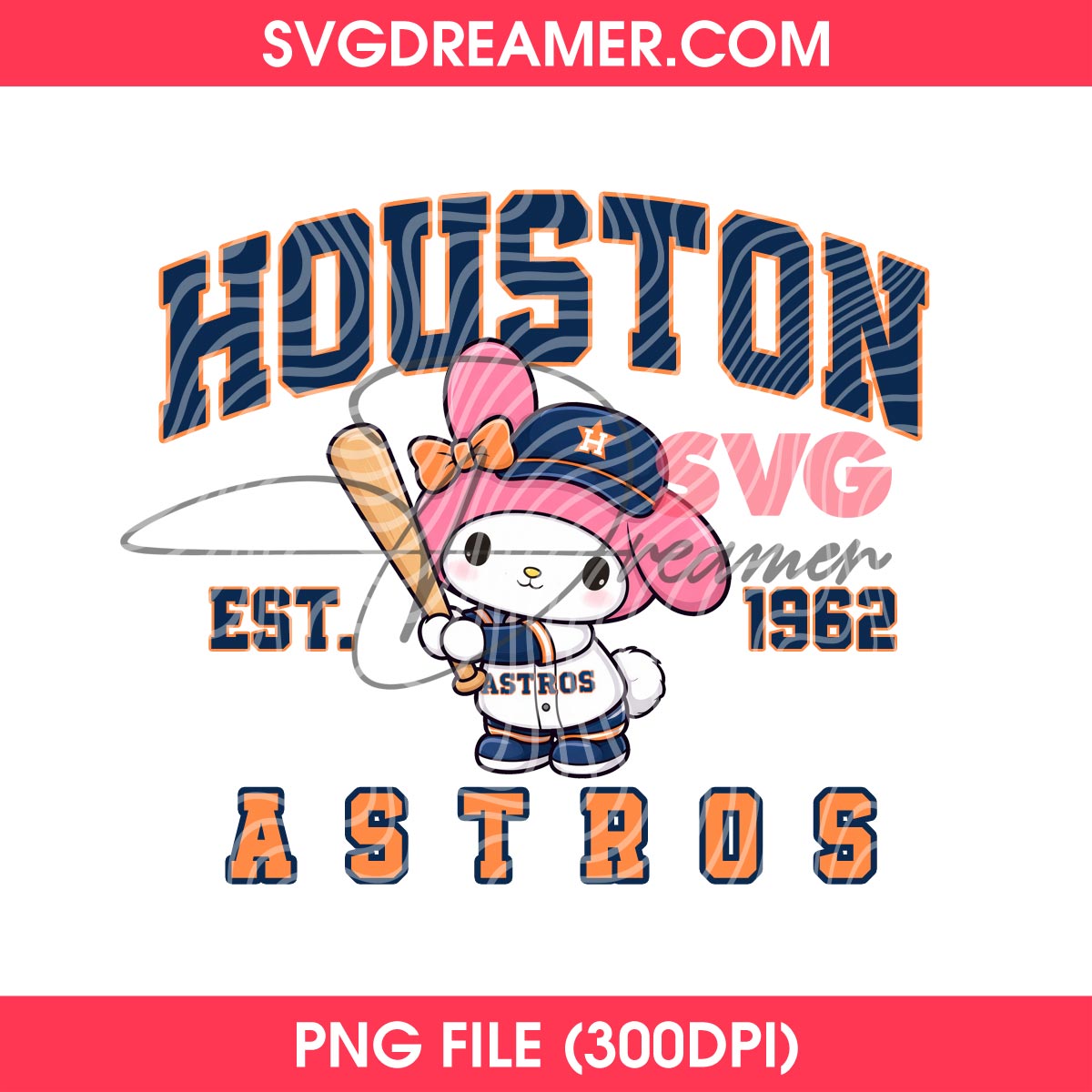 My Melody Houston Astros EST 1962 PNG, Astros Baseball Sanrio Cartoon PNG 1 My Melody Houston Astros EST 1962 PNG, Astros Baseball Sanrio Cartoon PNG