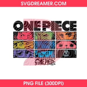 One Piece Characters PNG Design
