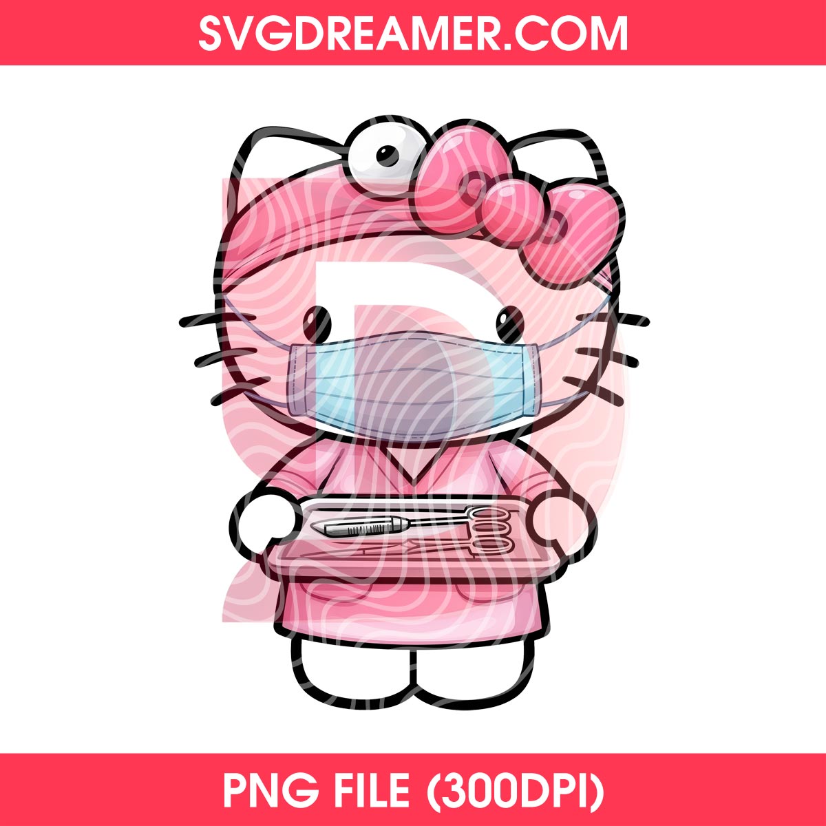Pink Nurse Hello Kitty Surgical Tech PNG 4 Pink Nurse Hello Kitty Surgical Tech PNG