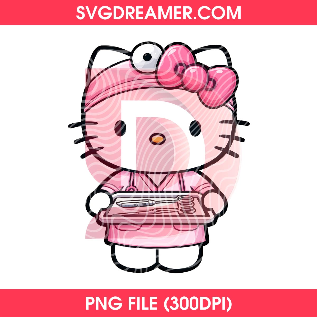 Pink Nurse Hello Kitty Surgical Tech PNG 2 Pink Nurse Hello Kitty Surgical Tech PNG