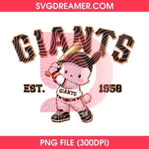 Pochacco San Francisco Giants Baseball PNG Design
