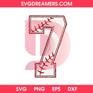 Seven Baseball SVG PNG Files