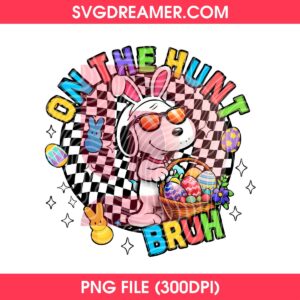 Snoopy On The Hunt Bruh PNG, Peanuts Snoopy Happy Easter 2026 PNG