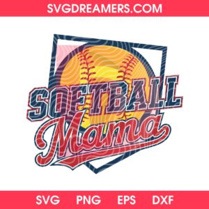 Softball Mama 2026 SVG PNG, Senior Softball SVG PNG Design