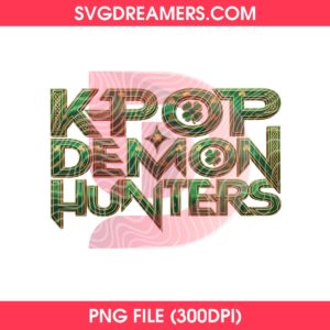 St Patricks Kpop Demon Hunters Logo PNG, Lucky Huntrix Shamrock Color PNG