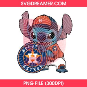 Stitch With Houston Astros Logo PNG, Baseball Disney Stitch Astros Team PNG
