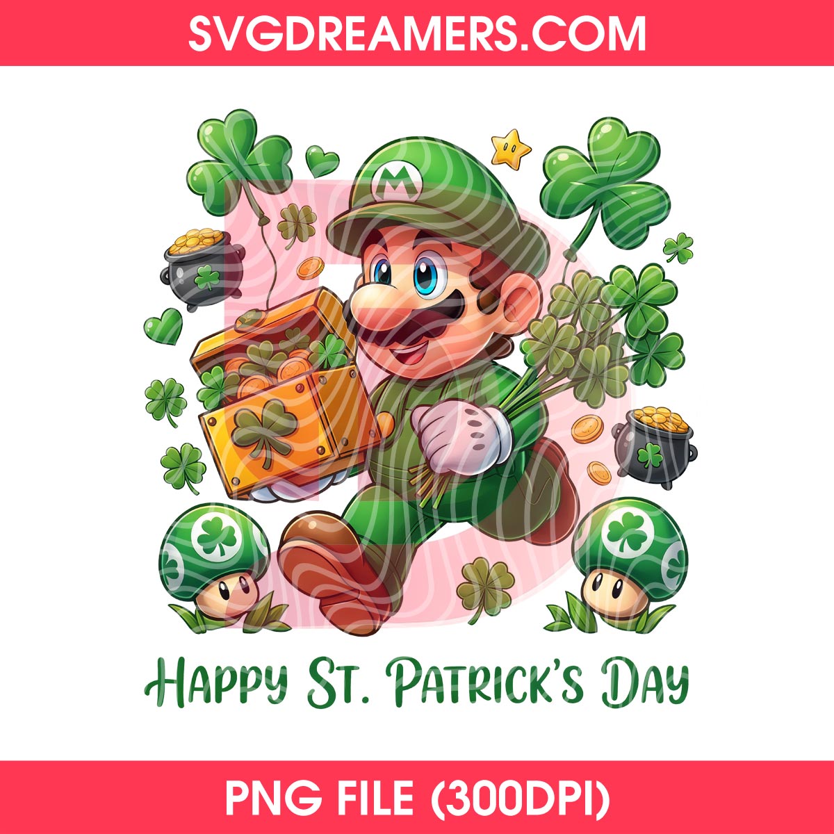 Super Mario St Patrick's Day PNG, Lucky Shamrock Mario Game PNG 1 Super Mario St Patrick's Day PNG, Lucky Shamrock Mario Game PNG