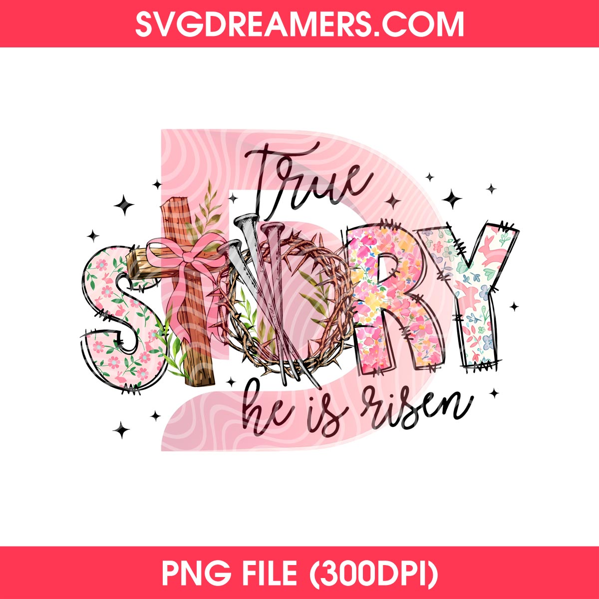 True Story He Is Risen PNG, Retro Easter PNG, Vintage Easter Christian PNG 2 True Story He Is Risen PNG, Retro Easter PNG, Vintage Easter Christian PNG