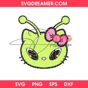 Alien Hello Kitty SVG PNG Design