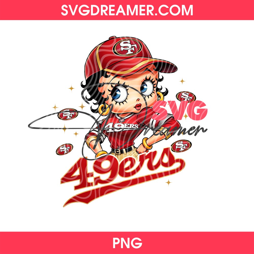 Betty Boop 49ers Football PNG, San Francisco 49ers Cute Betty Boop PNG 2 Betty Boop 49ers Football PNG, San Francisco 49ers Cute Betty Boop PNG
