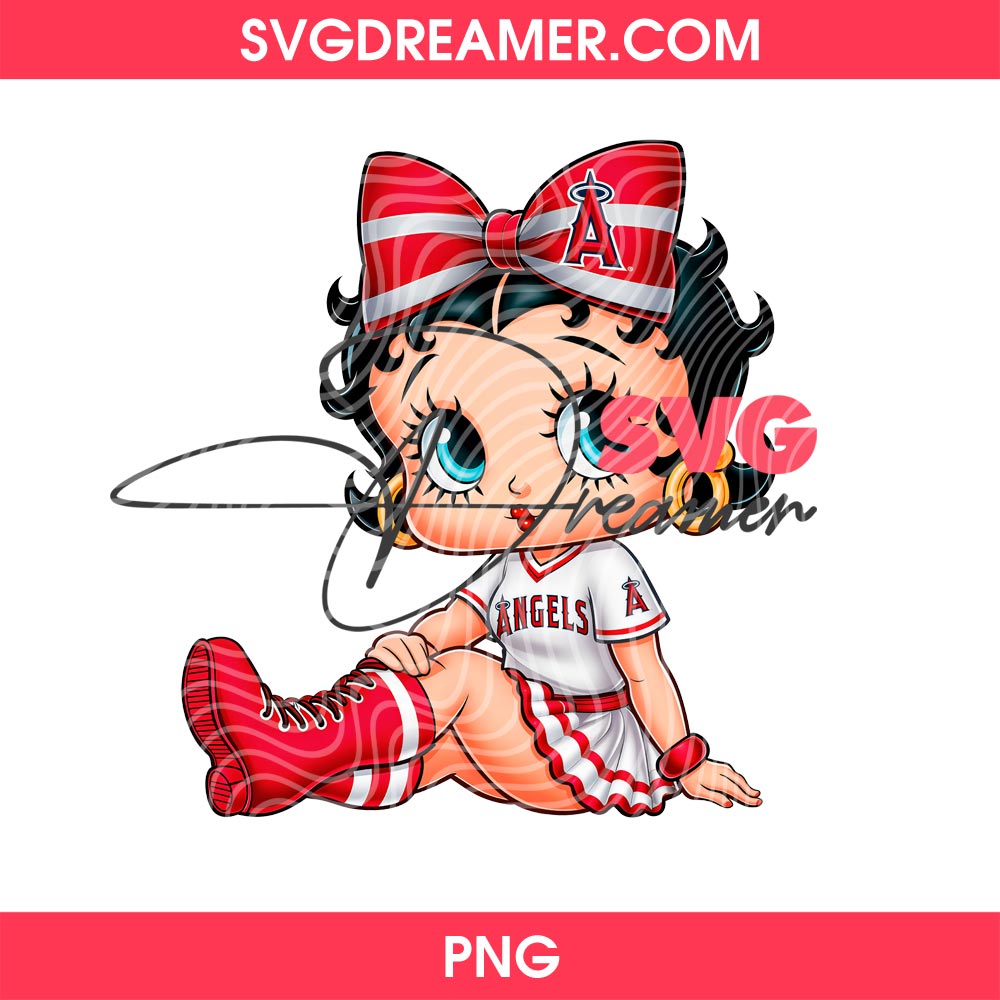 Betty Boop Los Angeles Angels Baseball PNG 2 Betty Boop Los Angeles Angels Baseball PNG