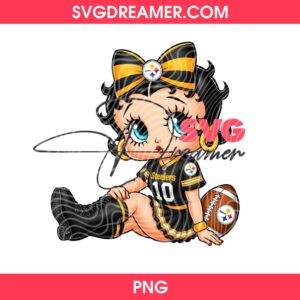Betty Boop Pittsburgh Steelers Football PNG