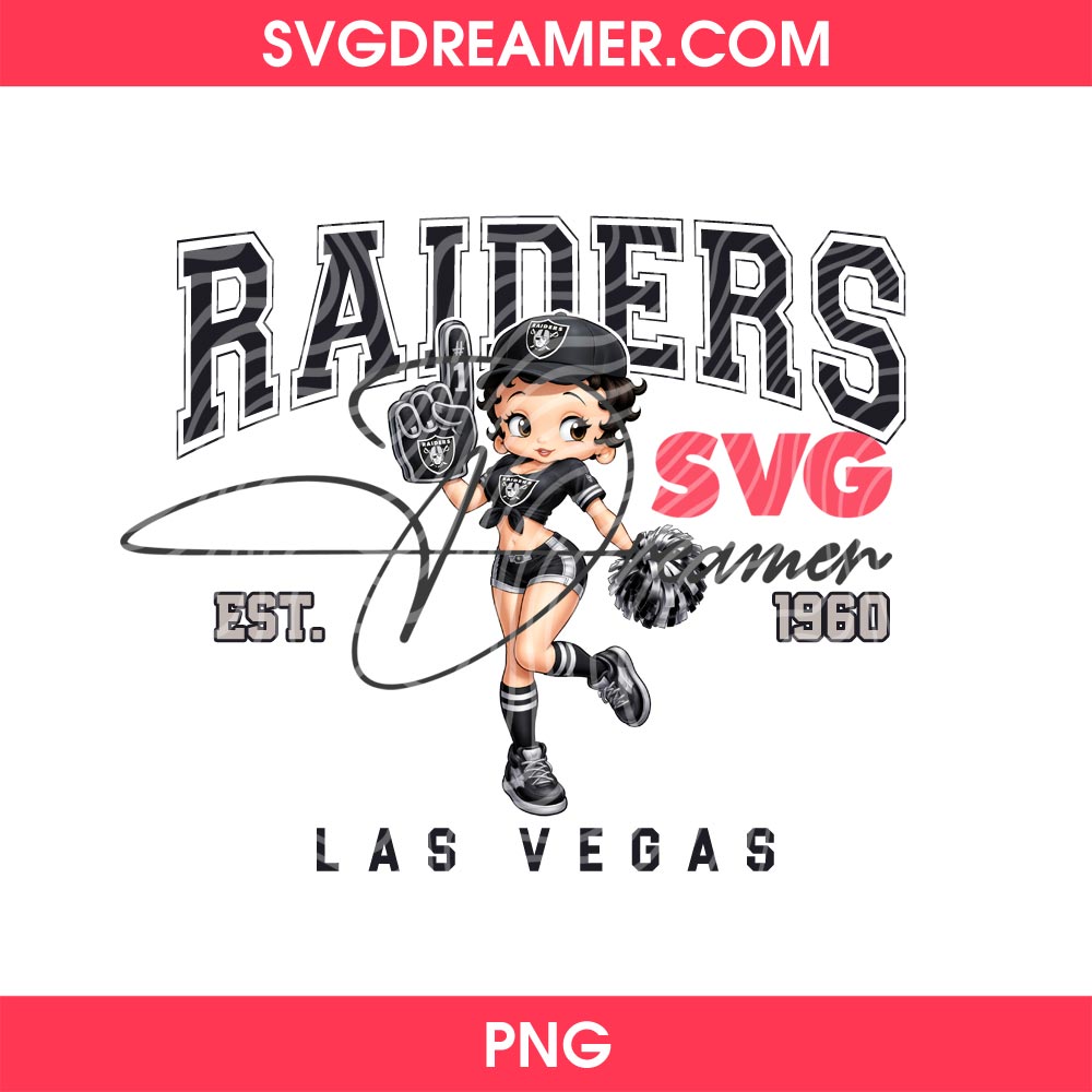 Betty Boop LV Raiders NFL Football PNG, Las Vegas Raiders EST 1960 Betty Boop PNG 2 Betty Boop LV Raiders NFL Football PNG, Las Vegas Raiders EST 1960 Betty Boop PNG