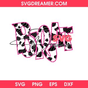 Bratz Cow Print Font SVG PNG