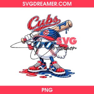 Chicago Cubs Baseball Design PNG