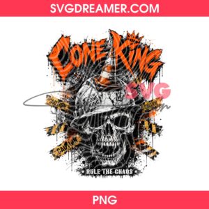 Cone King Skull PNG, Hoist The Cone PNG