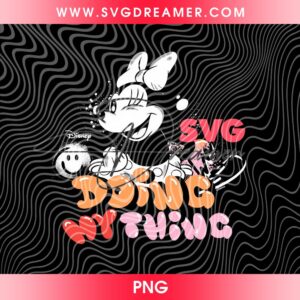 Disney Minnie Mouse Doing My Thing PNG, Retro Cute Minnie Mouse PNG Design