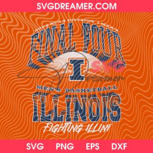 Final Four Mens Basketball Illinois 2026 SVG PNG, Fighting Illini SVG PNG