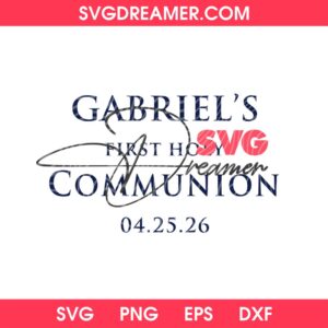 Gabriel's First Holy Communion SVG PNG