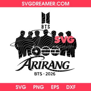 Kpop BTS Arirang World Tour 2026 SVG, Korean Music Fan SVG