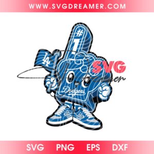 LA Dodgers Foam Finger SVG PNG Design, Los Angeles Dodgers Champions 2025 Back 2 Back SVG PNG