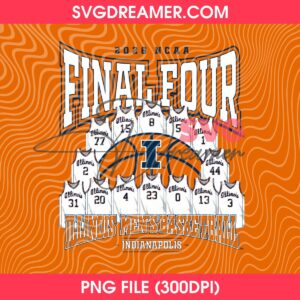 Men's Navy Illinois Fighting Illini 2026 PNG, NCAA Men's Basketball Tournament March Madness Final Four PNG