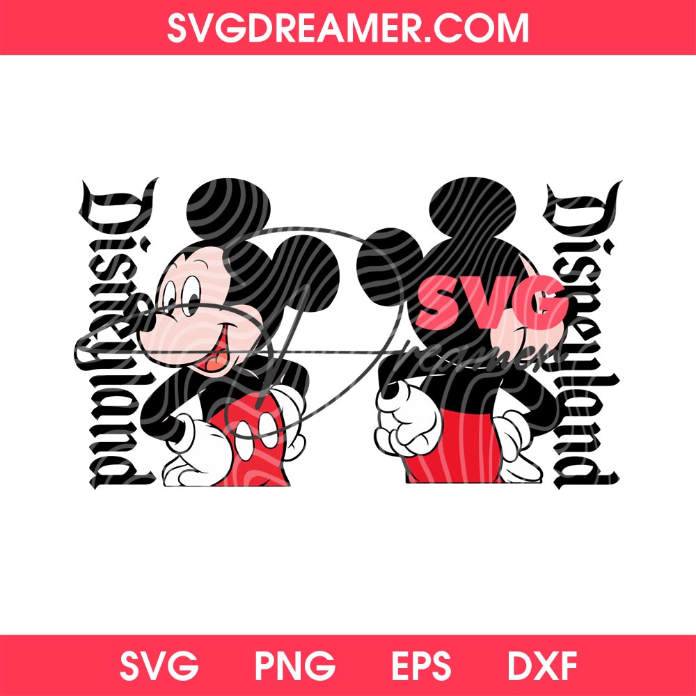 Mickey Mouse Disneyland SVG PNG 2 Mickey Mouse Disneyland SVG PNG