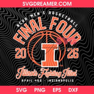 NCAA Basketball Final Four 2026 SVG PNG, Illinois Fighting Illini 2026 SVG PNG