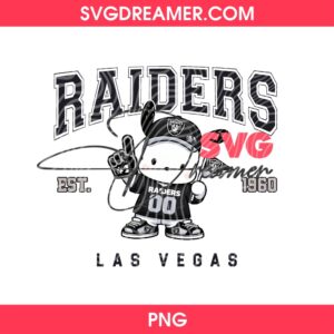 Pocchaco Raiders PNG, Las Vegas Raiders EST 1960 Sanrio Cartoon Pocchaco PNG