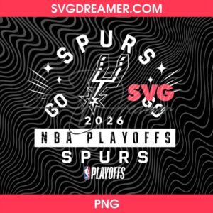 Retro Go Spurs Go NBA Playoffs 2026 PNG, Go Spurs Go PNG, San Antonio Spurs Playoffs PNG