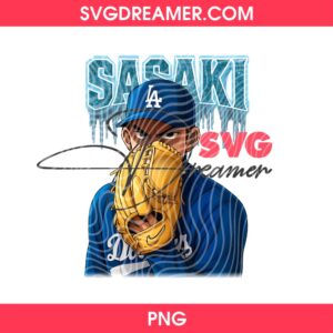 Sasaki LA Dodgers Baseball PNG