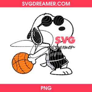 Snoopy San Antonio Spurs NBA 2026 PNG, Spurs Basketball Jersey Snoopy PNG, Peanuts San Antonio Spurs Basketball PNG