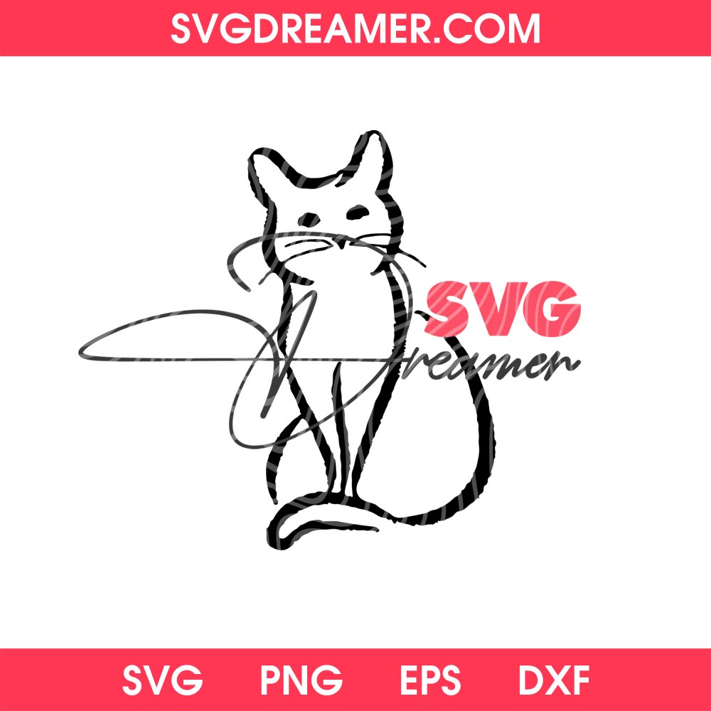 The Cat SVG PNG EPS DXF 2 The Cat SVG PNG EPS DXF