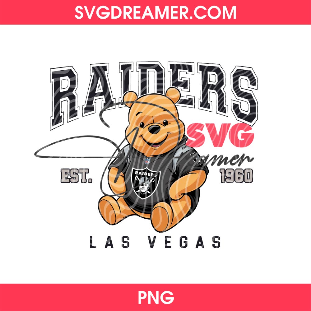 Winnie The Pooh Raiders PNG File, Disney Pooh Las Vegas Raiders NFL Football EST 1960 PNG 2 Winnie The Pooh Raiders PNG File, Disney Pooh Las Vegas Raiders NFL Football EST 1960 PNG