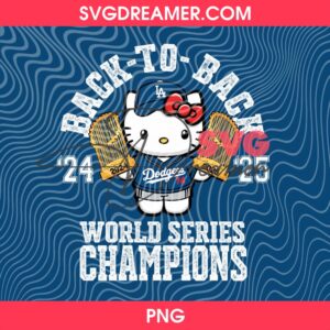 80+ Hello Kitty Los Angeles Dodgers PNG, All Designs LA Dodgers Hello Kitty by SVG Dreamer 102 World Series Champions Dodgers Back To Back Hello Kitty 2024 2025 PNG