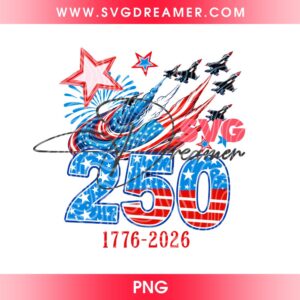 America Anniversary 250 Years PNG, 1776 2026 Patriotic PNG Design, Fighter Jets Patriotic 4th Of July 2026 PNG