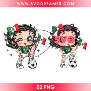 Baby Betty Boopy Mexico Soccer PNG