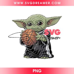 Baby Yoda San Antonio Spurs Basketball PNG, Star Wars Movie Yoda Spurs PNG, Go Spurs Go 2026 PNG Digital