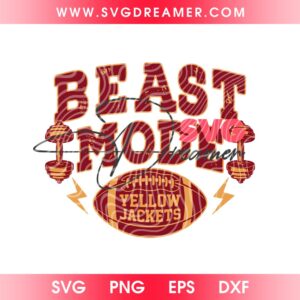 Beast Mode Yellow Jackets SVG PNG