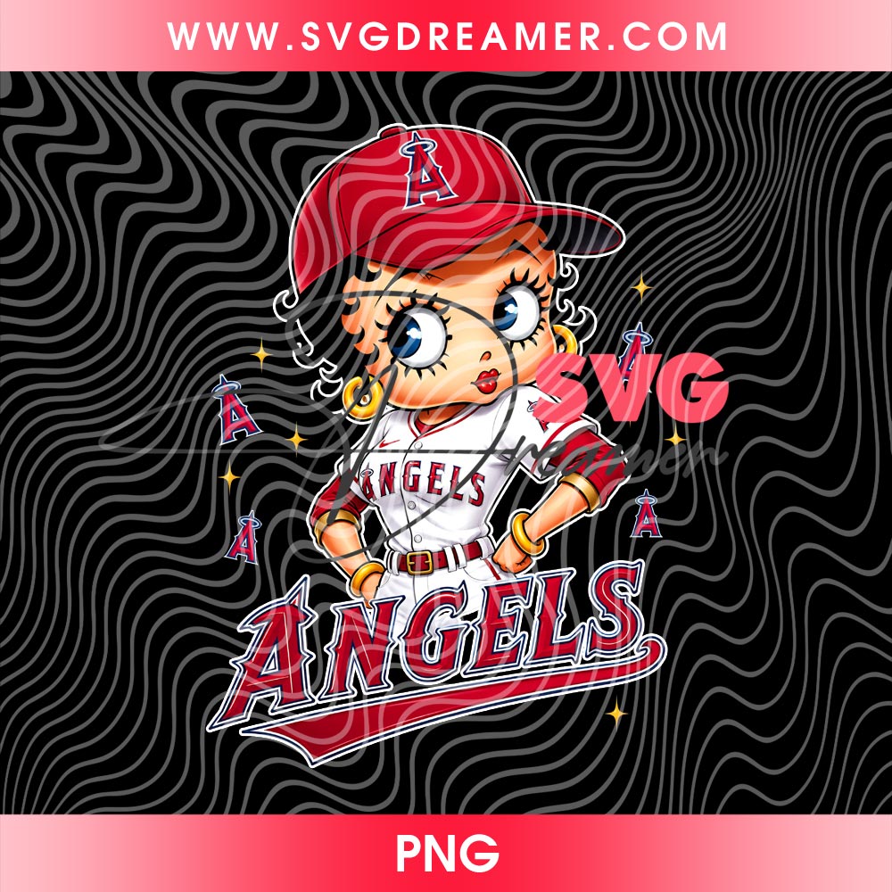 Betty Boop Baseball Los Angeles Angels PNG, LA Angels Cute Betty Boop PNG 2 Betty Boop Baseball Los Angeles Angels PNG LA Angels Cute Betty Boop PNG 2