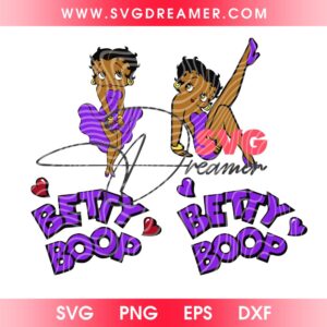 Betty Boop Purple SVG PNG