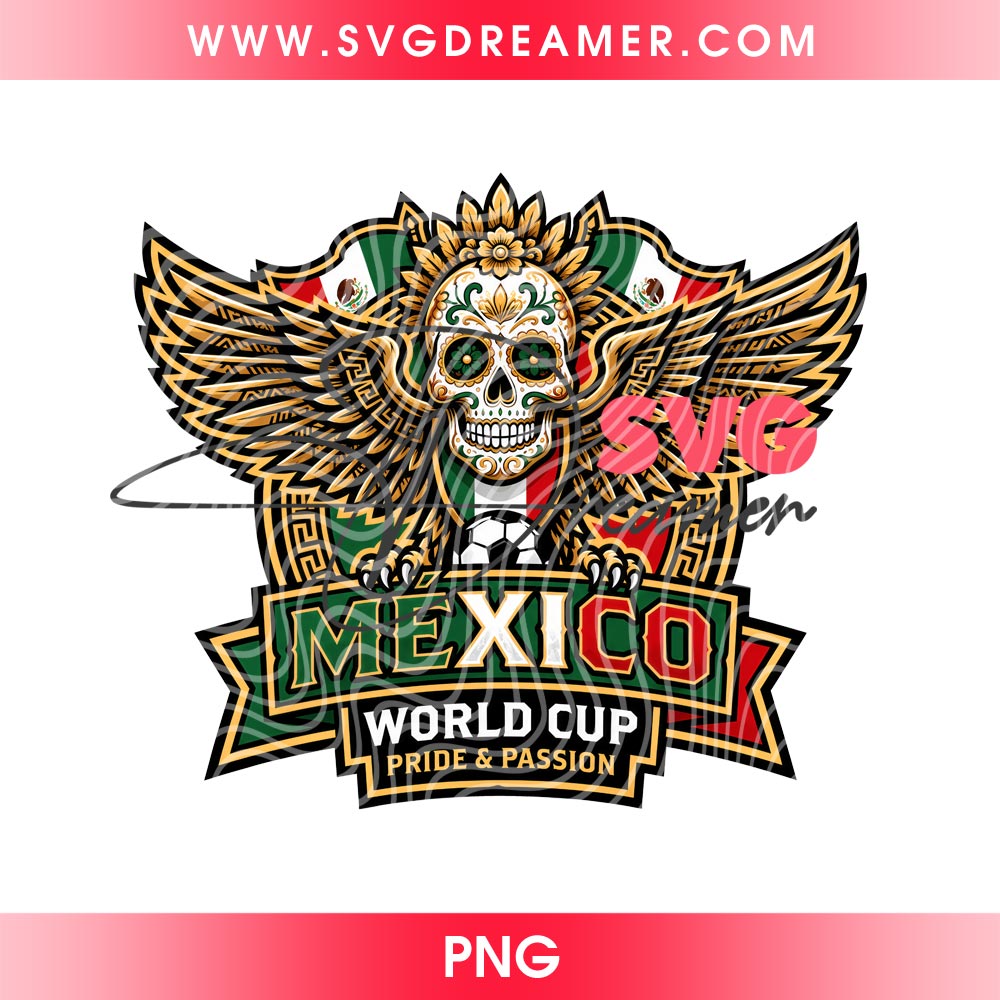 Custom Order Skull Mexico World Cup PNG 2 Custom Order Skull Mexico World Cup PNG