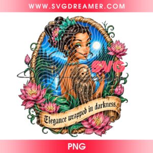 Disney Tiana Princess With Horror Jason Tattoos PNG, Horror Halloween Princess PNG