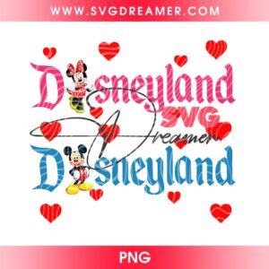 Disneyland Mickey And Minnie Mouse PNG Design