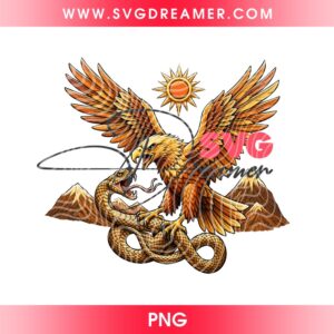 Eagle vs Snake PNG, Aztec Eagle Emblem PNG