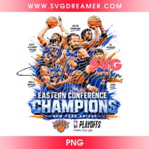 Eastern Conference Champions New York Knicks NBA Playoffs 2026 PNG, NY Knicks Basketball Team 2026 PNG 1